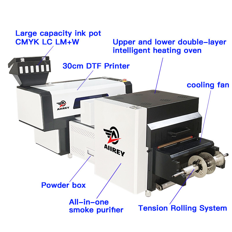 A2 cor CMYK W LC LM nanômetro NY de Machine Double Head nove da impressora do t-shirt DTF