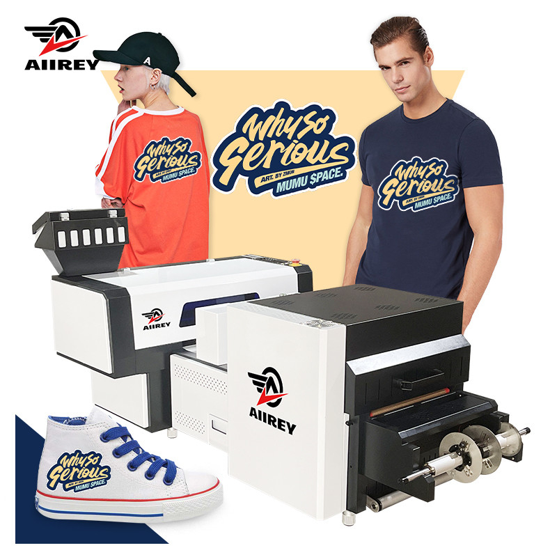 Impressora 40cm dupla completa automática do t-shirt do Inkjet DTF do filme do ANIMAL DE ESTIMAÇÃO da cabeça i3200 da venda quente da fábrica da venda com pó miliampère do derramamento