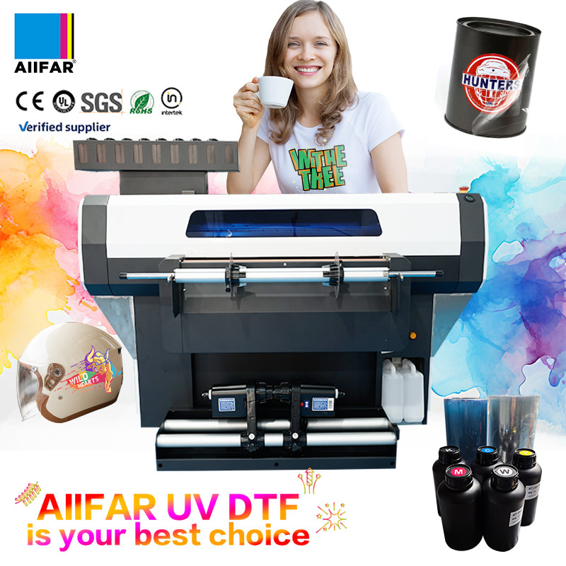 Impressora DTF UV Rolo a Rolo Impressora a jato de tinta automática para adesivos de cristal UV